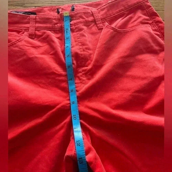 ❤️2/$50❤️[10]Talbot Coral Red Velveteen Straight  Pants - Picture 7 of 11